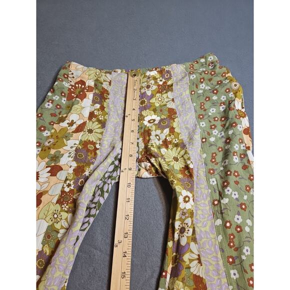 Sky To Moon Pants Womens Small Multicolor Floral Bobbi Rocco Super Flare Boho - Picture 9 of 9